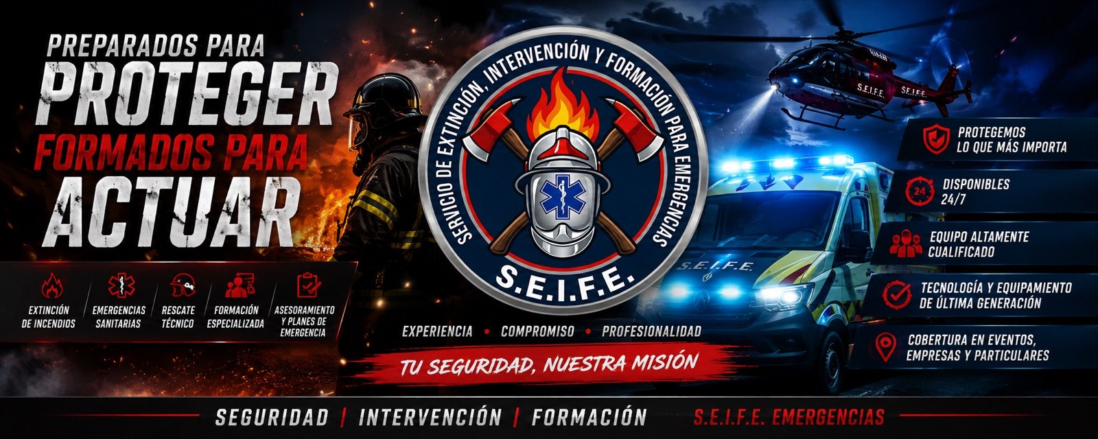 S.E.I.F.E. Emergencias — dotación de bomberos y ambulancias